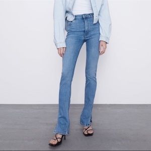 Zara split skinny jeans